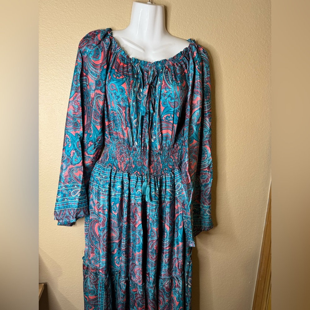 ❤️‍🔥HOT DEAL❤️‍🔥 Bohemian Paisley Print Long Sleeve Dress - Picture 5 of 13